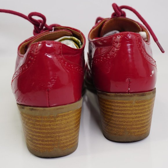 Rampage Underscore Womens Red Wingtip Oxfords Shoes Size 7.5 - Picture 5 of 9